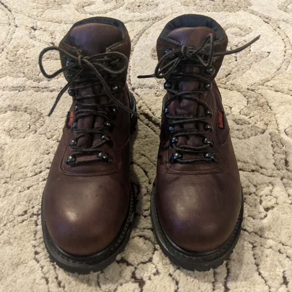 Red Wings Unisex Steel Toe Boots size 6.5 women's, 5 Men's EUC - Picture 2 of 6